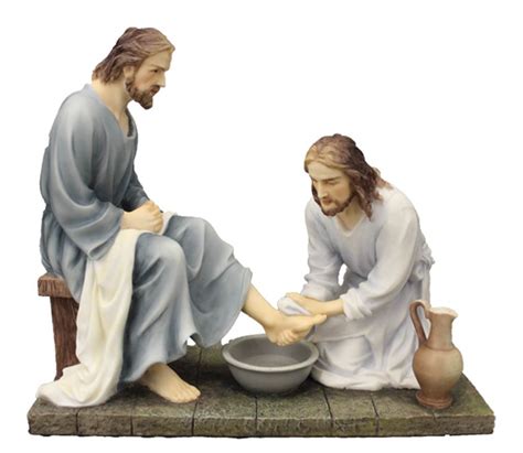 Christ Washing Feet 85 Statue Full Color