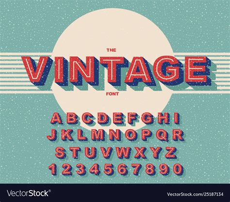 Modern Bold Font And Vintage Alphabet Royalty Free Vector