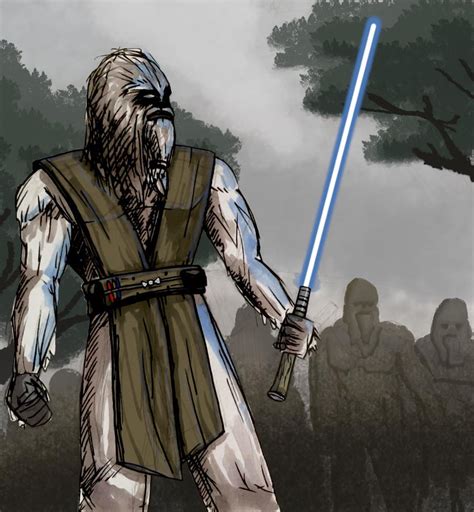 Grawarr The Wookiee Jedi Colored Version Starwars