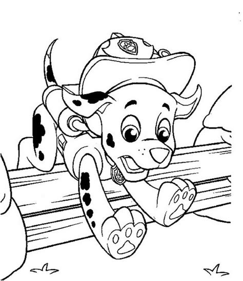 Marshall Paw Patrol Coloring Page