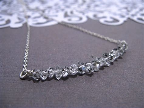 Herkimer Diamonds Modern Necklace Sterling Silver Etsy