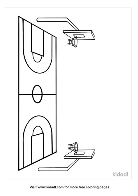 Free Basketball Court Coloring Page Coloring Page Printables Kidadl