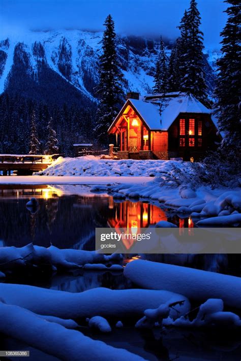 Cozy Winter Mountain Lodge High Res Stock Photo Getty Images