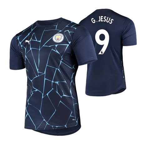 Gabriel Jesus Manchester City Jersey Navy Stadium 2021