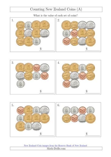 Counting New Zealand Coins (A)