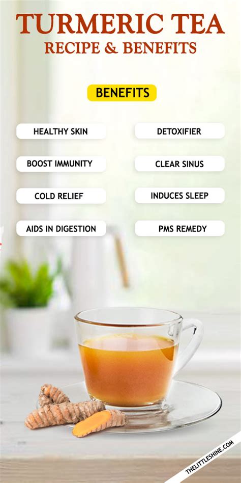 Turmeric Tea Recipe And Benefits The Little Shine