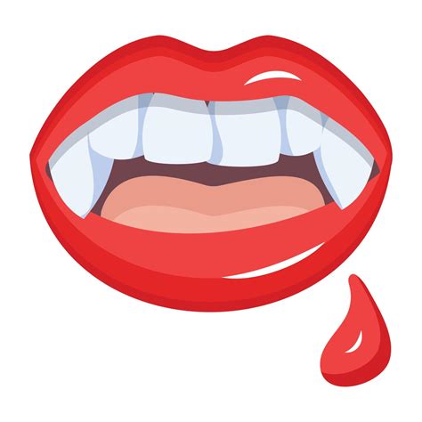 Trendy Bloody Mouth 21079677 Vector Art At Vecteezy