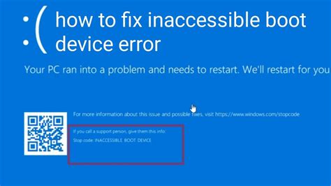 Unlock The Solution Fix Inaccessible Boot Device Error Windows 10