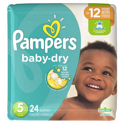 Diapers Size Count Pampers Baby Dry Disposable Baby Diapers One Month Supply Packaging