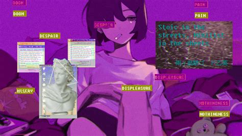 Wallpaper Vaporwave Anime Girls Philosophy Stoicism