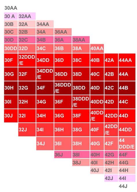 Sister Size Chart For Bras