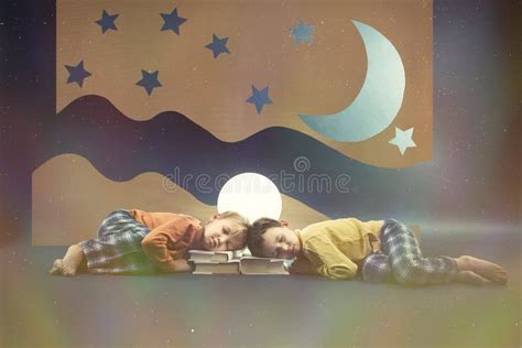 Children Dreaming At Night Stock Photo Image Of Night 83277616