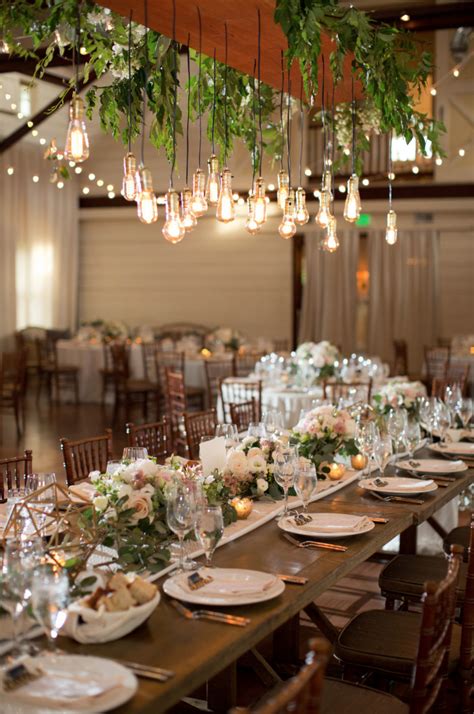 Your budget will surely go high with every guest you the table numbers which you will assign should go with the venue, décor, and ambiance, for that you need to be creative. Wedding reception table scape in the Granary with hanging lights at Pip… | Wedding table ...