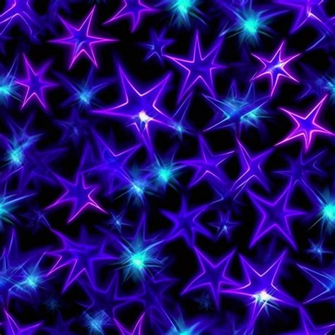Premium Ai Image A Close Up Of A Bunch Of Purple Stars On A Black