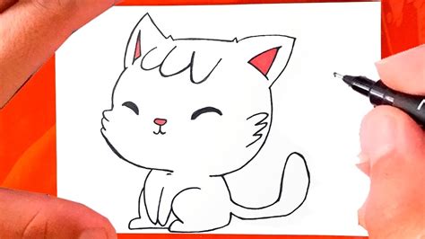 Como Desenhar Um Gatinho Kawaii Fofinho Youtube