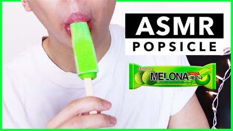 asmr honeydew popsicle mouth sounds sucking lip smacking and whispering man sucks on a