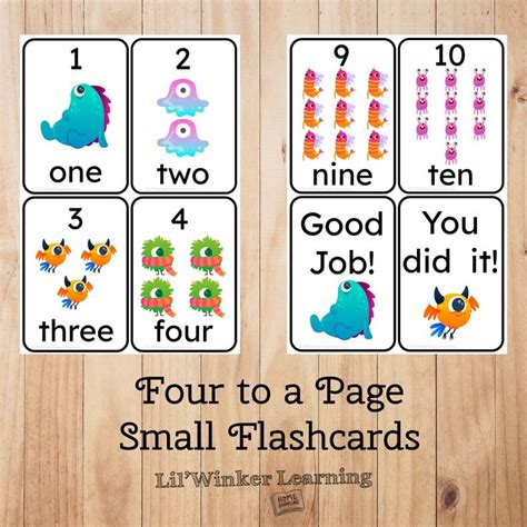 Flash Cards For Toddlers Numbers 1 10 Prek Math Flashcards Etsy In