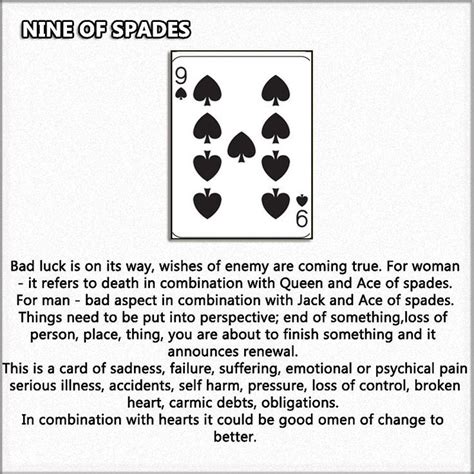 Nine Of Spades Cartomancy Cartomancy Learning Tarot Cards Tarot