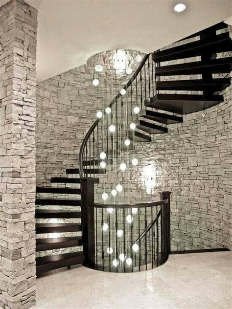 Classy Spiral Stairs Design Staircase Chandelier Contemporary Staircase