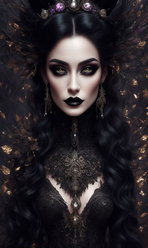 Dead Manatee675 Gothic Witch Glitter Fantasy Intricate Elegant