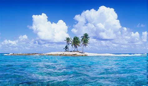 Atolls Sea Clouds Beach Tropical Water Nature Landscape Wallpapers Hd Desktop And