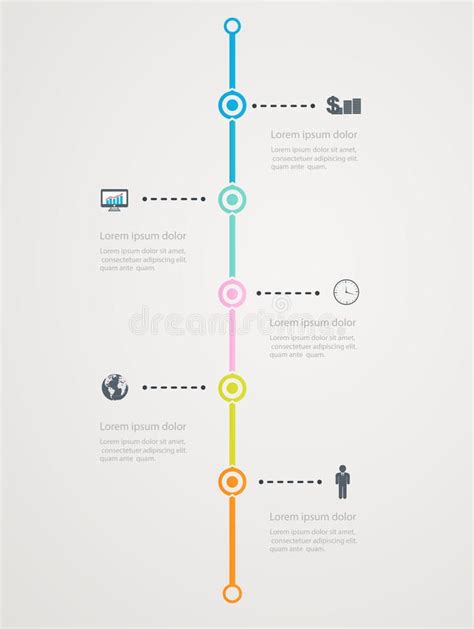 Illustration About Timeline Infographic With Business Icons Step