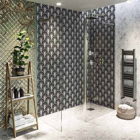 Showerwall Custom Art Deco Acrylic Shower Wall Panel Shower Wall