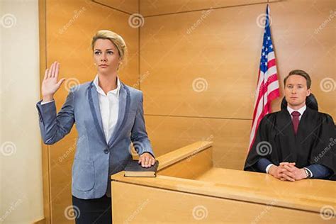 Witness Taking An Oath Stock Photo Image Of Courtroom 48928006