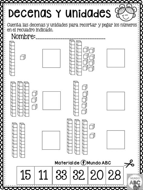 Fichas Para Trabajar Las Unidades Y Las Decenas Imagenes Educativas