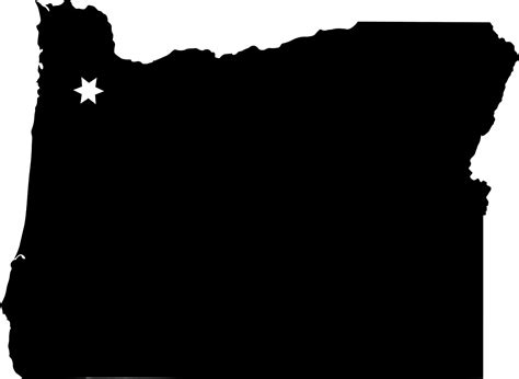 Salem Oregon Or Capital City Position On A State Map Usa Etsy