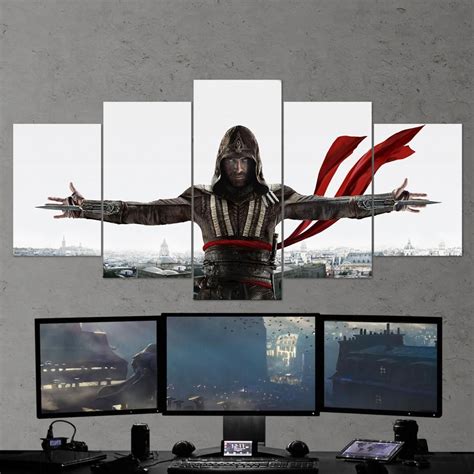 Assassins Creed 55 5 Piece Canvas Wall Art Gaming Canvas Wall