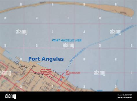 Map Of Port Angeles Washington Stock Photo Alamy