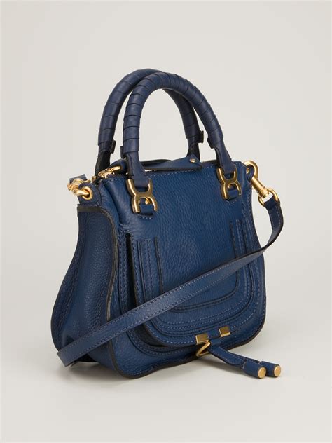 Lyst Chloé Marcie Mini Shoulder Bag In Blue