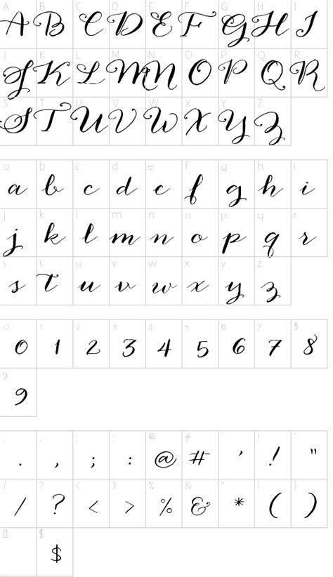 Hlt Anna Clara Font Character Map Hand Lettering Alphabet Calligraphy