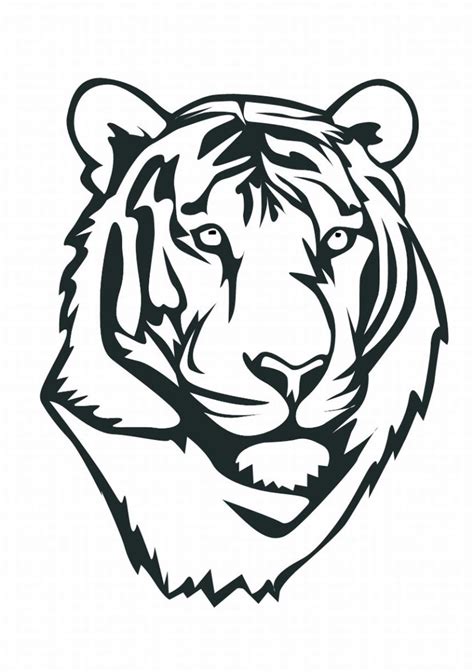 Best Photos Of Tiger Outline Coloring Page Cute Tiger Clip Art