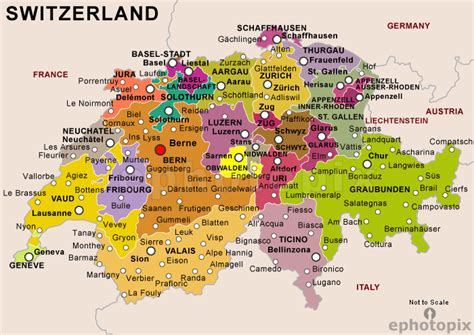 Switzerland is located in central europe. Switzerland Map - ToursMaps.com