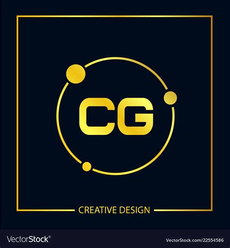 Initial Letter Cg Logo Template Design Royalty Free Vector