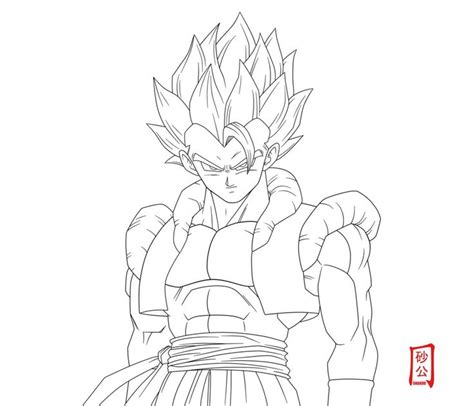 Maybe you would like to learn more about one of these? Gogeta Appears Lineart by SnaKou | Dragon ball, Anime ...