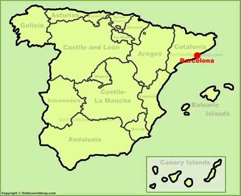 Barcelona Location On The Spain Map