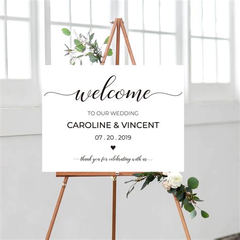 Welcome Sign Wedding Rustic Wedding Signs Black And White Etsy Canada