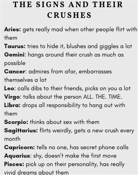 Zodiac Signs The Signs And Their Crushes Wattpad