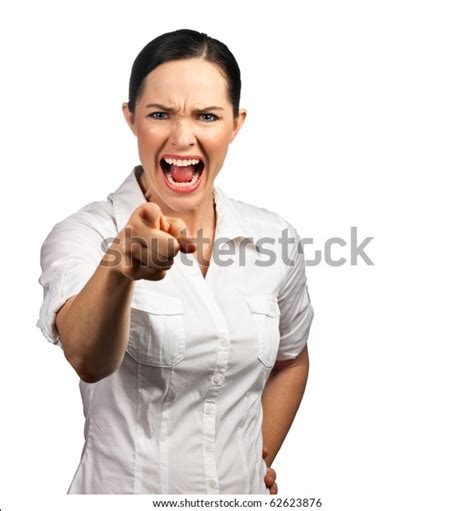 Isolated Portrait Angry Business Woman Boss Stock Photo 62623876