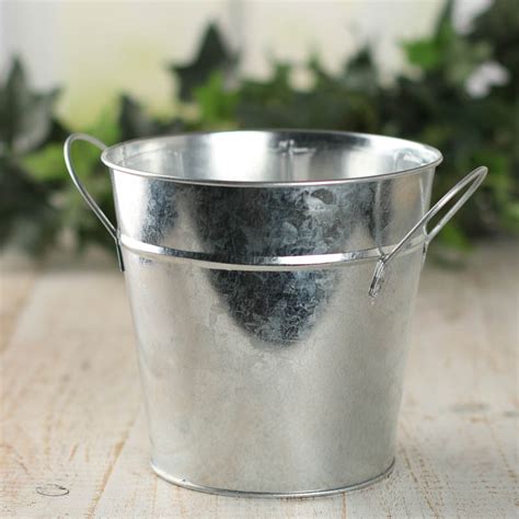 Galvanized Metal Bucket Planter Baskets Buckets And Boxes Home Decor
