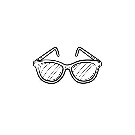 Premium Vector Vector Hand Drawn Eyeglasses Outline Doodle Icon Eyeglasses Sketch
