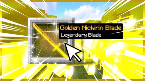 The Legendary Golden Nichirin Blade In Minecraft Youtube