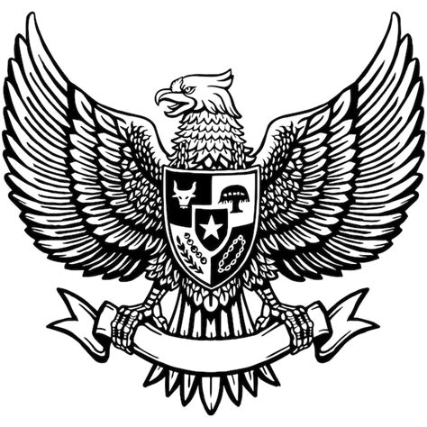 Ilustração Do Símbolo Nacional Do Garuda Da Indonésia Vetor Premium