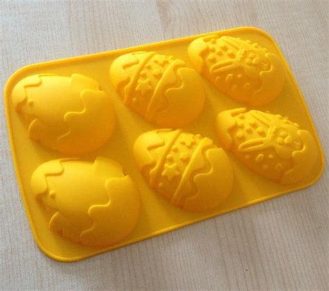 6 Cavity Easter Egg Cake Mold Flexible Silicone Choclate Mold Etsy