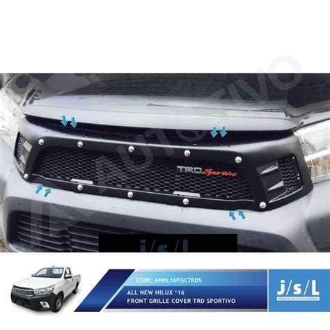 Jual Jsl List Grill Depan All New Hilux Front Grille Cover Mtrd