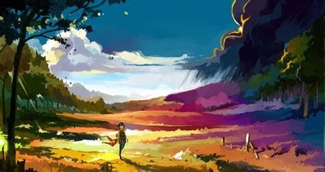 Anime Landscape Wallpapers Wallpapers Com