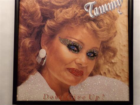 Glittered Record Album Tammy Faye Bakker Dont Give Up